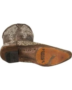 Corral Women's Crater With Bone Embroidery Western Boots - Snip Toe -Western Cowboy Clothing Shop 045S76 41 BM