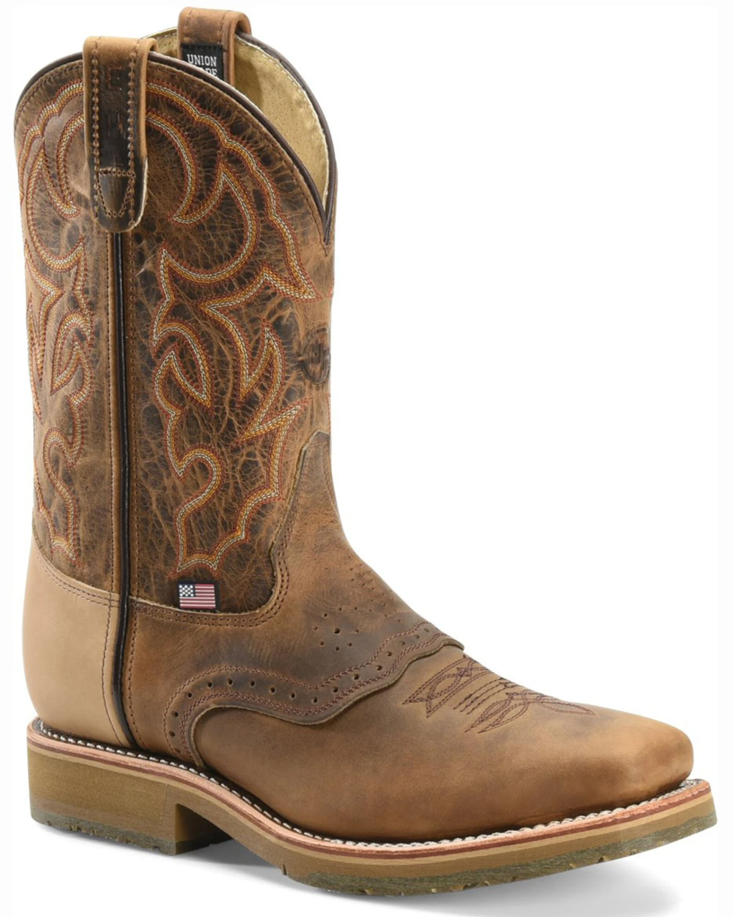 Double-H Men's Steel Square Toe Western Boots 1 Double-H Men's Steel Square Toe Western Boots