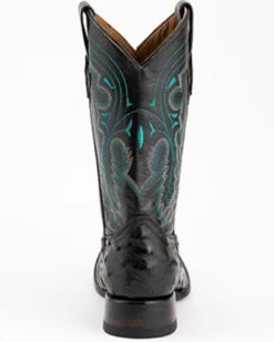 Ferrini Men's Full-Quill Ostrich Embroidered Western Boots - Broad Square Toe -Western Cowboy Clothing Shop 066845 89 P5