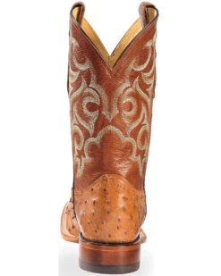 Justin Men's Full Quill Ostrich Western Boots -Western Cowboy Clothing Shop 066A49 38 BK