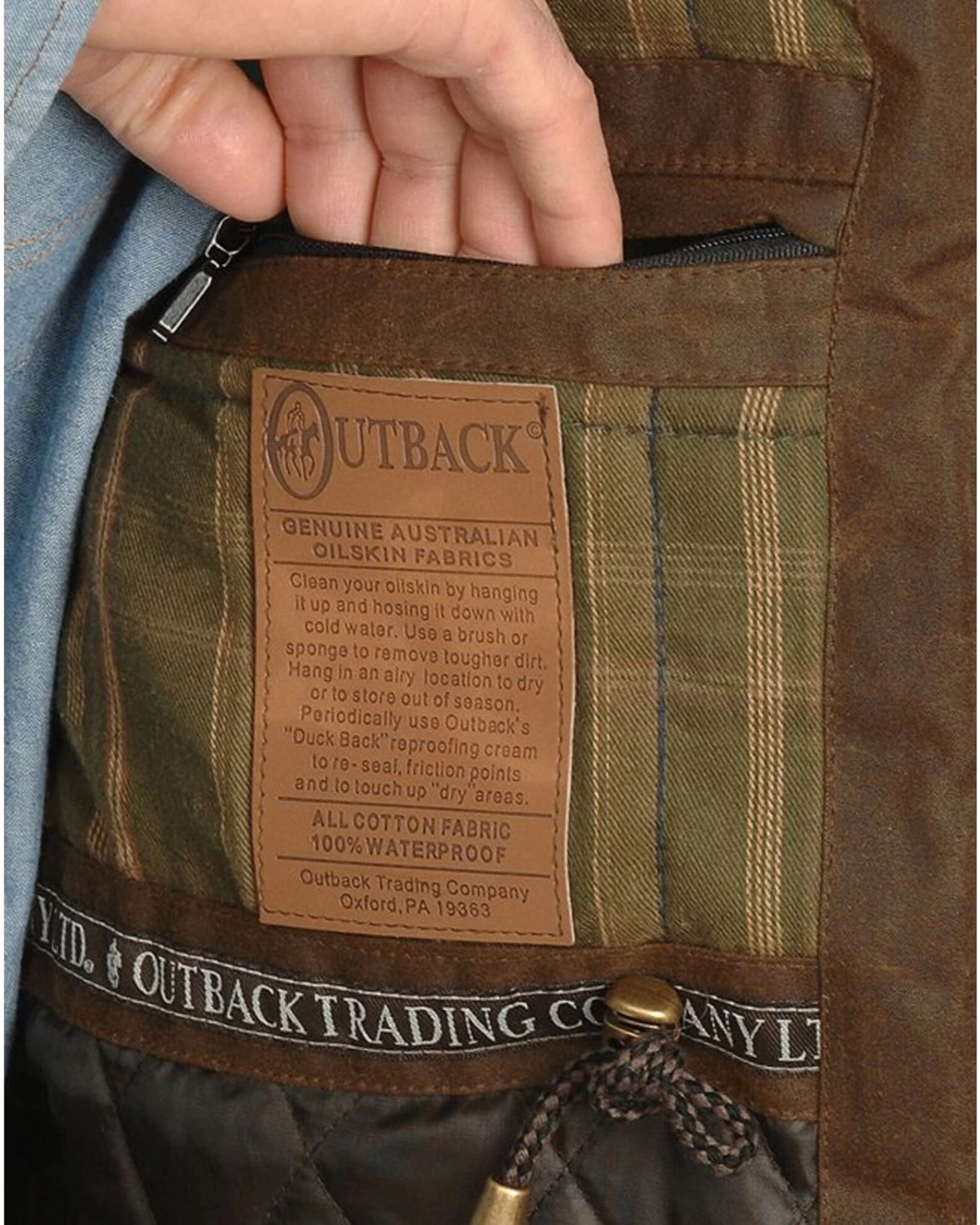 Outback Trading Co Men's Deer Hunter Oilskin Vest 4 Outback Trading Co Men's Deer Hunter Oilskin Vest - Image 4
