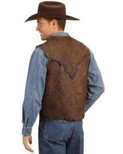 Kobler Antiqued Leather Vest -Western Cowboy Clothing Shop 082822 41 P2