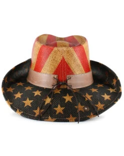 Cody James Men's Justice American Flag Drifter Straw Cowboy Hat -Western Cowboy Clothing Shop 099P25 PY P2