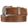 Justin Men's Bronco Basketweave Leather Belt
