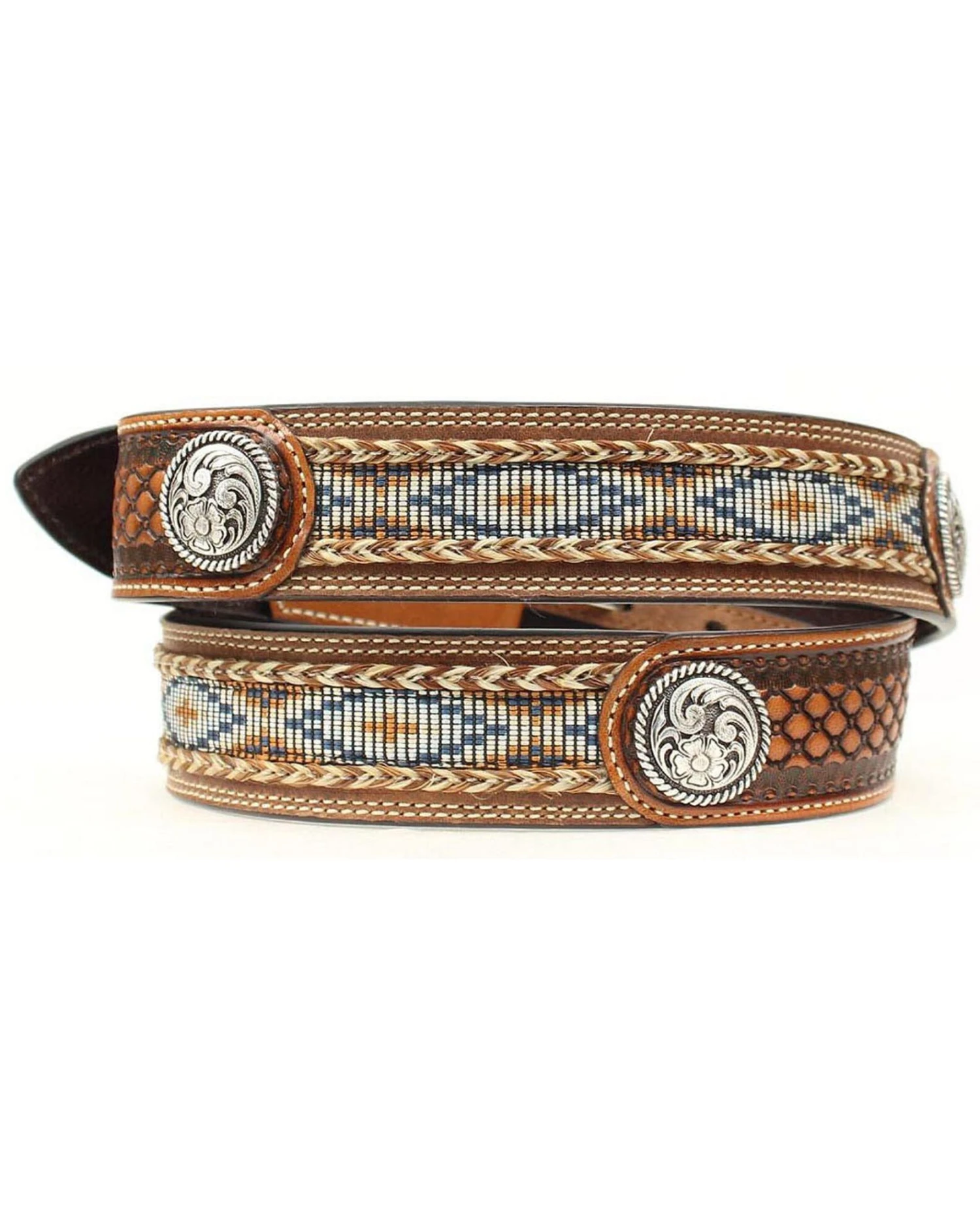 Ariat Men's Aztec Concho Belt 4 Ariat Men's Aztec Concho Belt - Image 4