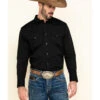 Gibson Men's Basic Solid Long Sleeve Pearl Snap Western Shirt