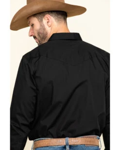 Gibson Men's Basic Solid Long Sleeve Pearl Snap Western Shirt -Western Cowboy Clothing Shop 2000211596 001 P5