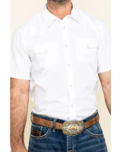 Gibson Men's Solid Short Sleeve Pearl Snap Western Shirt -Western Cowboy Clothing Shop 2000211598 100 P4