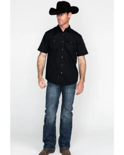 Gibson Men's Solid Pearl Snap Short Sleeve Western Shirt -Western Cowboy Clothing Shop 2000211602 001 P6