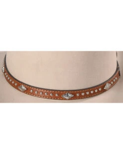 Cody James Silver Studs With Diamond Conchos Hat Band 5 Cody James Silver Studs With Diamond Conchos Hat Band -Western Cowboy Clothing Shop 2000221736 280 D2