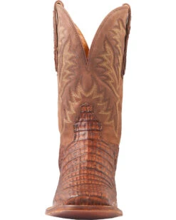 El Dorado Men's Handmade Caiman Back Brass Stockman Boots - Broad Square Toe -Western Cowboy Clothing Shop 2000221949 221 FT