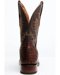 El Dorado Men's Handmade Caiman Back Brass Stockman Boots - Broad Square Toe -Western Cowboy Clothing Shop 2000221949 221 P5