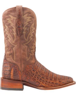 El Dorado Men's Handmade Caiman Back Brass Stockman Boots - Broad Square Toe -Western Cowboy Clothing Shop 2000221949 221 RT