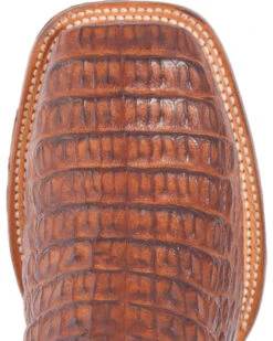 El Dorado Men's Handmade Caiman Back Brass Stockman Boots - Broad Square Toe -Western Cowboy Clothing Shop 2000221949 221 TP
