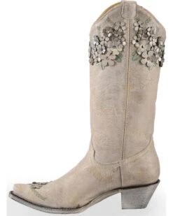 Corral Women's Floral Overlay Embroidered Stud And Crystals Western Boots - Snip Toe -Western Cowboy Clothing Shop 2000237672 100 LT