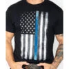 Brothers & Arms Men's Thin Blue Line Short Sleeve Graphic T-Shirt