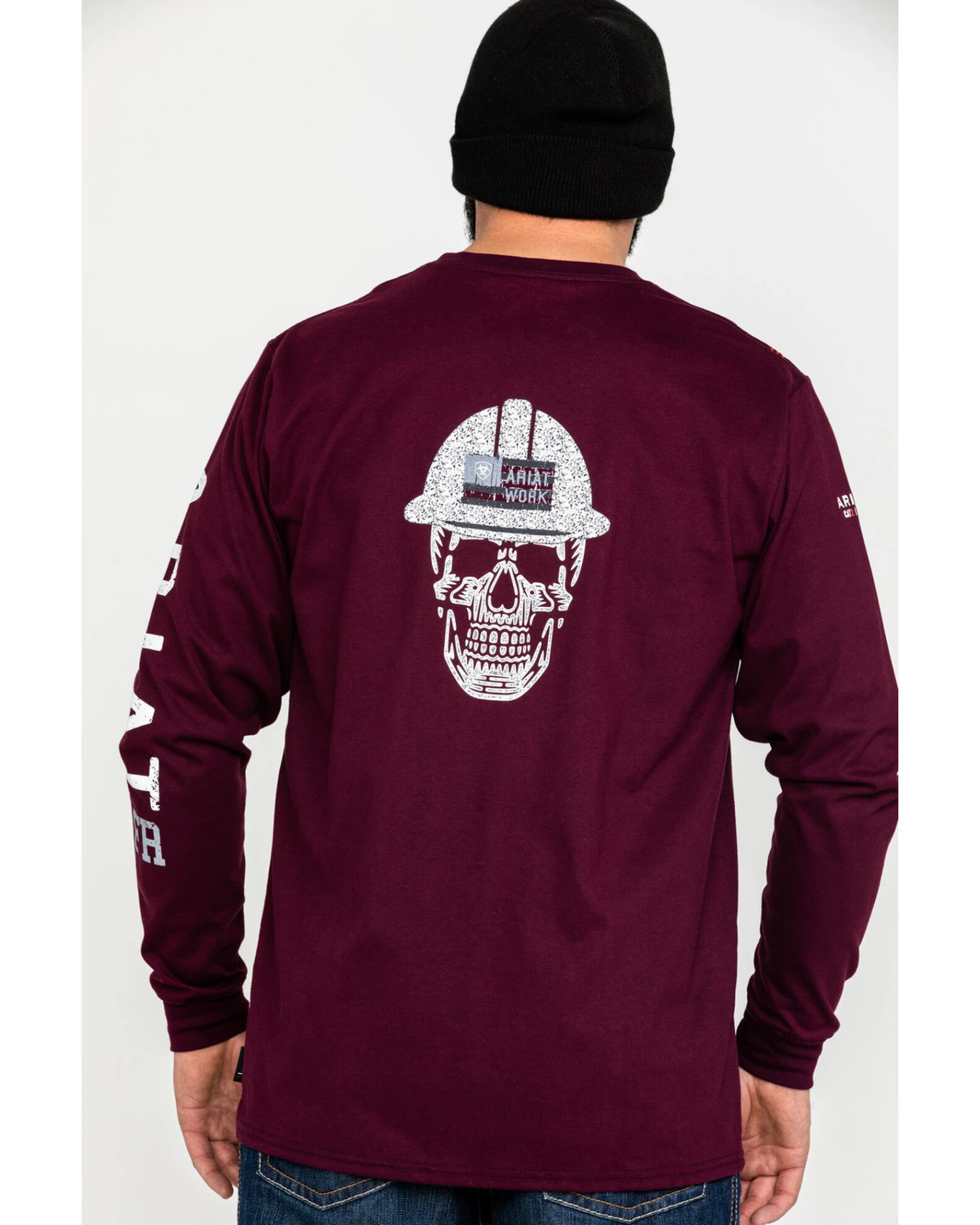 Ariat Men's FR Roughneck Skull Logo Crew Long Sleeve Work T-Shirt 2 Ariat Men's FR Roughneck Skull Logo Crew Long Sleeve Work T-Shirt - Image 2