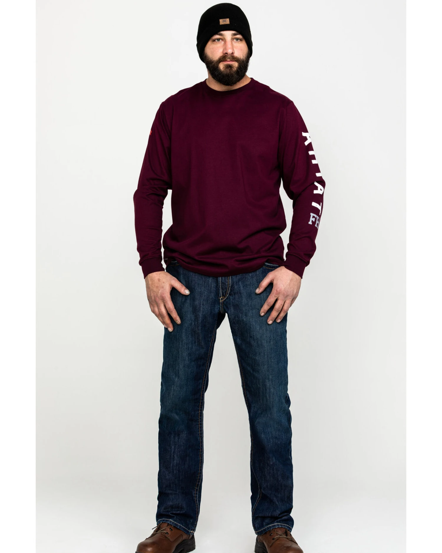 Ariat Men's FR Roughneck Skull Logo Crew Long Sleeve Work T-Shirt 6 Ariat Men's FR Roughneck Skull Logo Crew Long Sleeve Work T-Shirt - Image 6