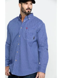 Ariat Men's FR Cobalt Print Liberty Long Sleeve Work Shirt -Western Cowboy Clothing Shop 2000269278 400 P3