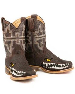 Tin Haul Boys' Swamp Chomp Western Boots - Broad Square Toe 5 Tin Haul Boys' Swamp Chomp Western Boots - Broad Square Toe -Western Cowboy Clothing Shop 2000287178 200 P3