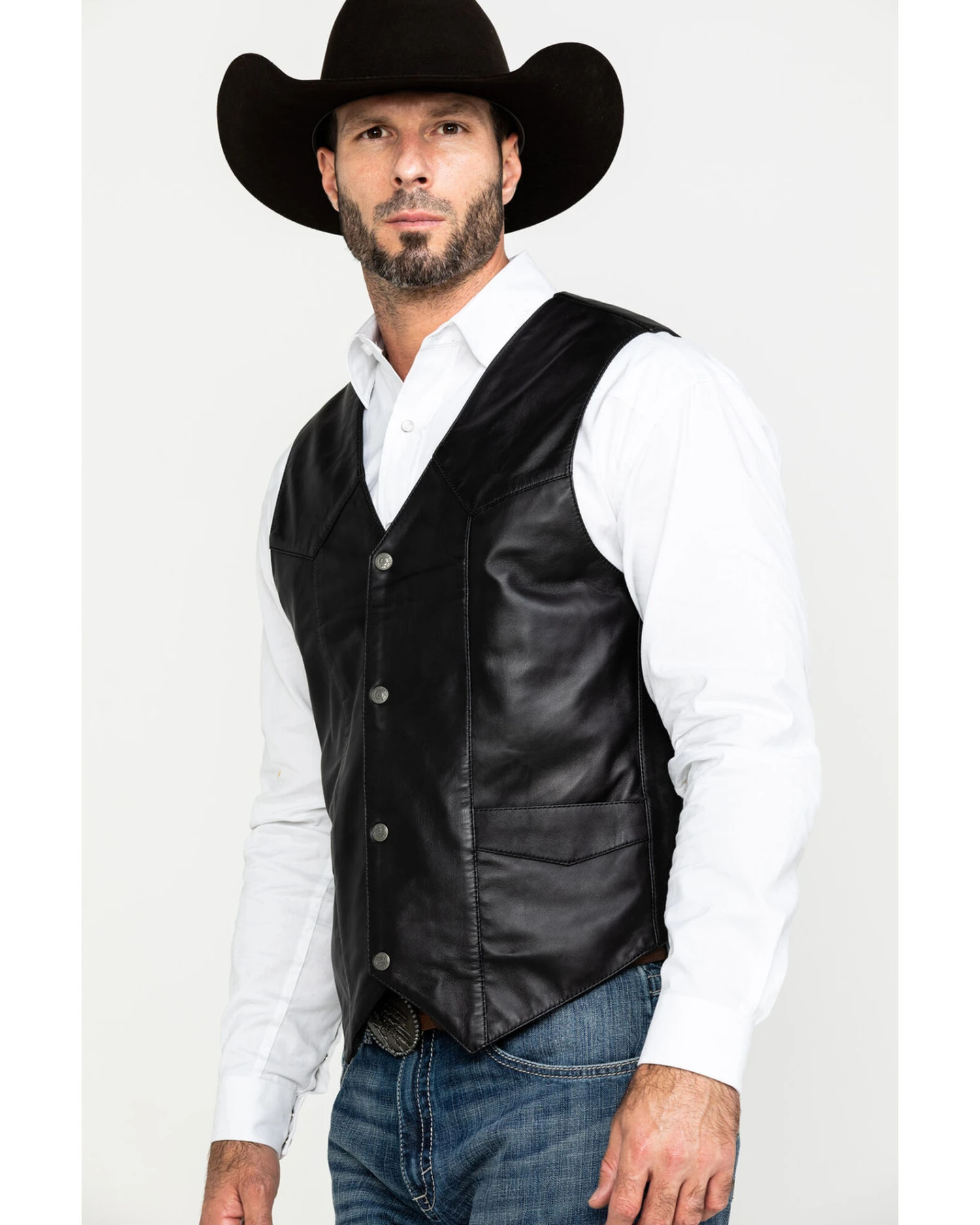 Liberty Wear Men's Jackson Lambskin Leather Vest 3 Liberty Wear Men's Jackson Lambskin Leather Vest - Image 3