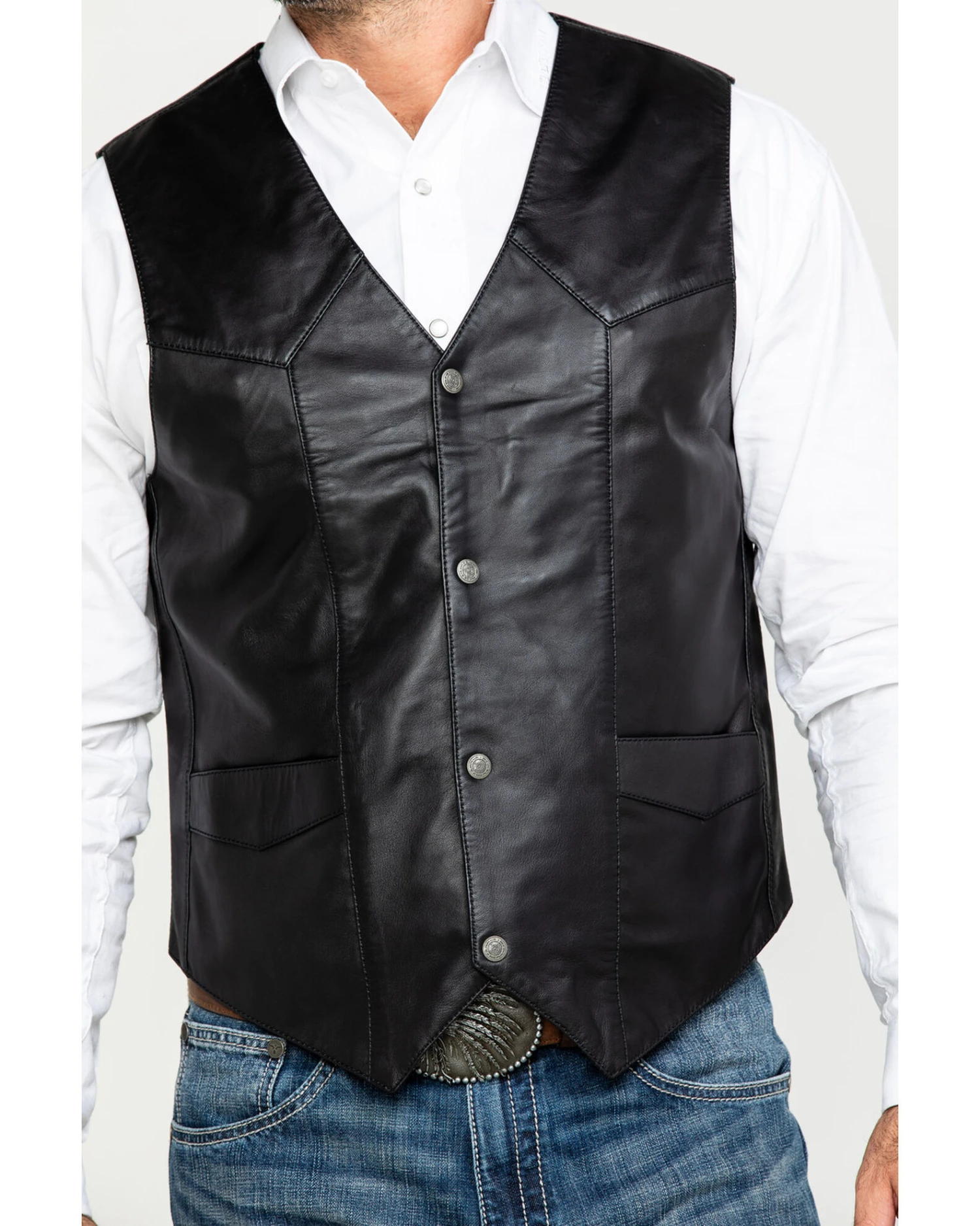 Liberty Wear Men's Jackson Lambskin Leather Vest 4 Liberty Wear Men's Jackson Lambskin Leather Vest - Image 4