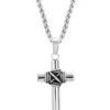 Montana Silversmiths Men's Rope Wrapped Cross Necklace