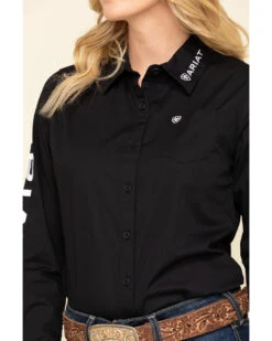 Ariat Women's Team Kirby Stretch Logo Long Sleeve Shirt -Western Cowboy Clothing Shop 2000322525 001 P4
