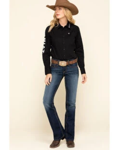 Ariat Women's Team Kirby Stretch Logo Long Sleeve Shirt -Western Cowboy Clothing Shop 2000322525 001 P6