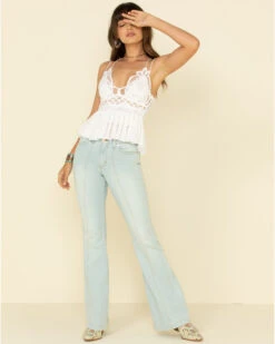 Free People Women's Adella Cami Lace Ruffled Tank Top -Western Cowboy Clothing Shop 2000325212 100 P3