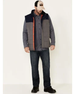 Hawx Men's Gray Colorblock Whistler Insulated Work Vest