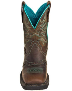 Justin Women's Mandra Chocolate Western Boots - Broad Square Toe -Western Cowboy Clothing Shop 2000335061 240 P4