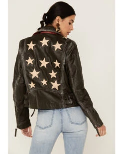 Mauritius Women's Christy Scatter Star Leather Jacket
