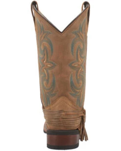 Laredo Women's Tan Turquoise Stitching Western Boots - Square Toe -Western Cowboy Clothing Shop 2000337535 200 P5