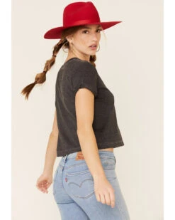 Ali Dee Women's Charcoal Rodeo Whiskey Cowboys Texas Graphic Tee  -Western Cowboy Clothing Shop 2000337655 022 P4