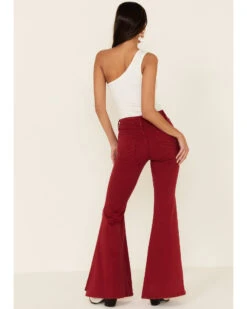 Shyanne Women's Red Seamed Pocket Flare Jeans -Western Cowboy Clothing Shop 2000338350 600 P3