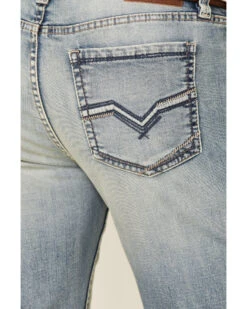 Moonshine Spirit Men's Wild West Light Wash Stretch Stackable Straight Jeans  -Western Cowboy Clothing Shop 2000338828 400 P4