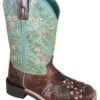 Smoky Mountain Little Girls' Wildflower Western Boots - Broad Square Toe