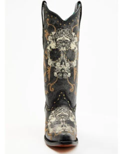 Corral Women's Floral Skull Embroidery & Studs Western Boots - Snip Toe 10 Corral Women's Floral Skull Embroidery & Studs Western Boots - Snip Toe -Western Cowboy Clothing Shop 2000340854 001 P4