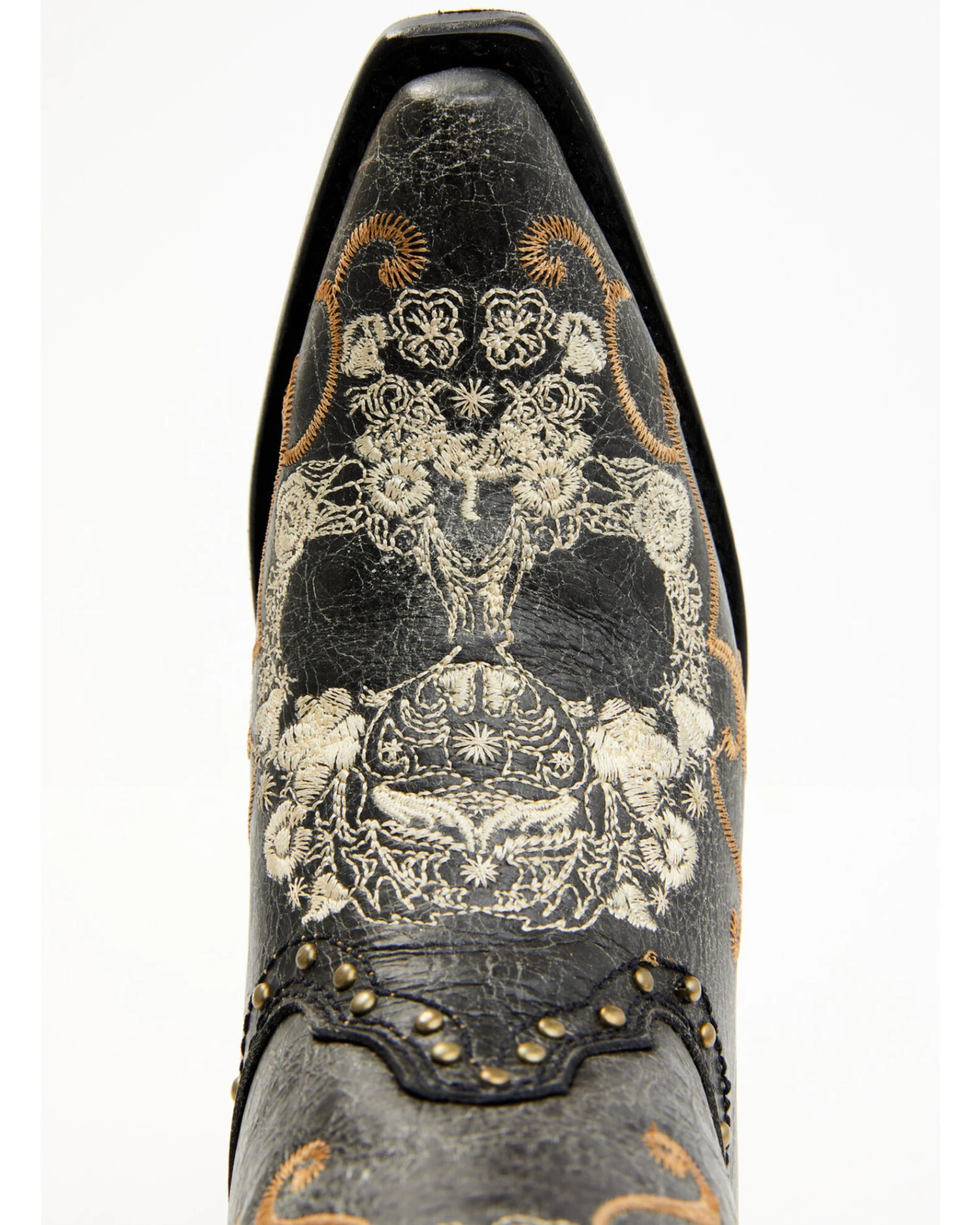 Corral Women's Floral Skull Embroidery & Studs Western Boots - Snip Toe 6 Corral Women's Floral Skull Embroidery & Studs Western Boots - Snip Toe - Image 6