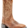 Justin Men's Dusky Brown Canter Cowhide Leather Western Boots - Broad Square Toe 