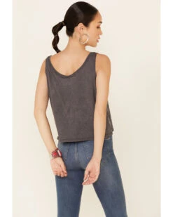 Goodie Two Sleeves Women's Charcoal Southern Sunsets Graphic Crop Tank Top -Western Cowboy Clothing Shop 2000343919 022 P4
