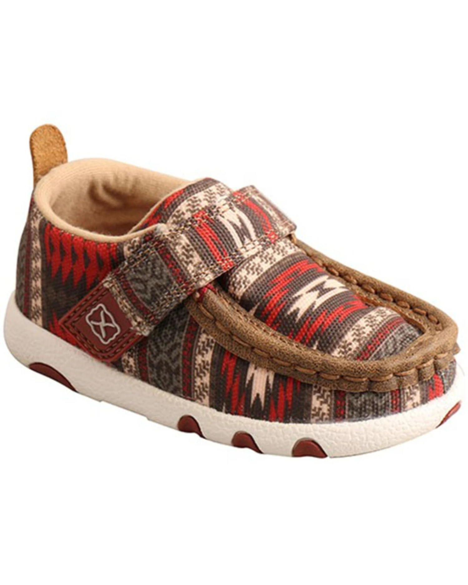 Twisted X Infant Hooey Southwestern Print Driving Shoes - Moc Toe 1 Twisted X Infant Hooey Southwestern Print Driving Shoes - Moc Toe