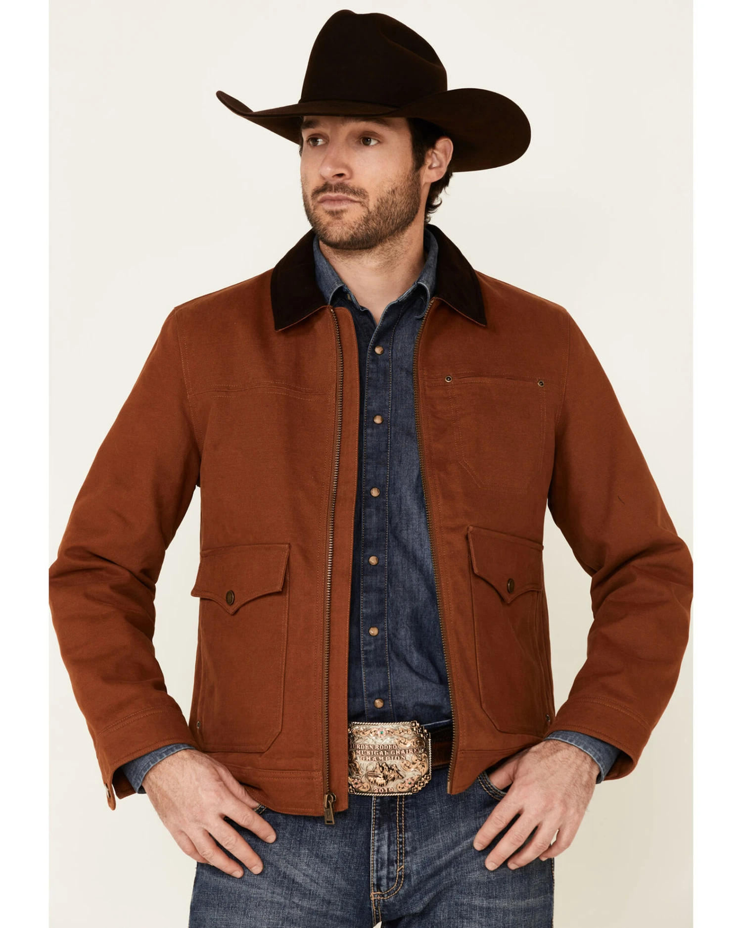Pendleton Men's Whiskey Carson City Canvas Zip-Front Barn Coat 2 Pendleton Men's Whiskey Carson City Canvas Zip-Front Barn Coat - Image 2