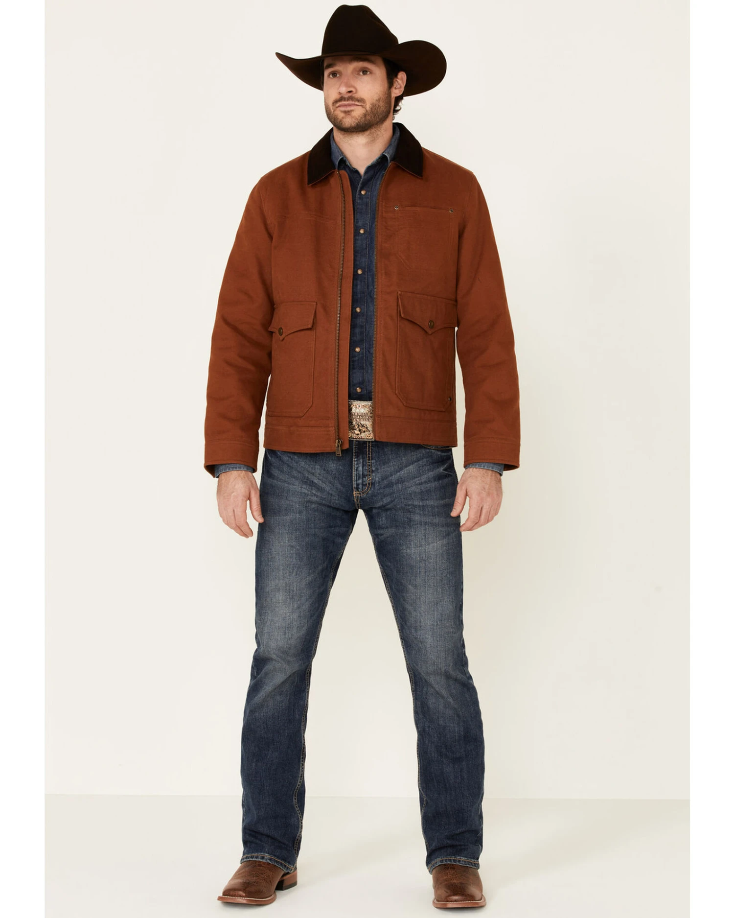 Pendleton Men's Whiskey Carson City Canvas Zip-Front Barn Coat 3 Pendleton Men's Whiskey Carson City Canvas Zip-Front Barn Coat - Image 3