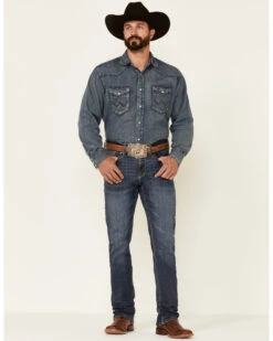 Cody James Men's Dark Wash Courtright Stretch Slim Straight Jeans 