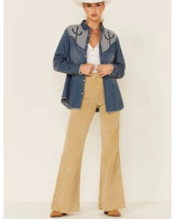 Tasha Polizzi Women's Flara Indigo Cactus Long Sleeve Shirt 6 Tasha Polizzi Women's Flara Indigo Cactus Long Sleeve Shirt -Western Cowboy Clothing Shop 2000344731 400 P3