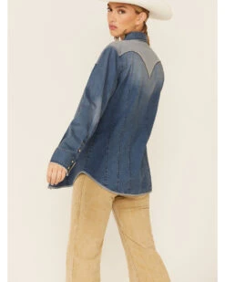 Tasha Polizzi Women's Flara Indigo Cactus Long Sleeve Shirt 7 Tasha Polizzi Women's Flara Indigo Cactus Long Sleeve Shirt -Western Cowboy Clothing Shop 2000344731 400 P4