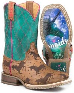 Tin Haul Girls' Magic Unicorns Western Boots - Square Toe