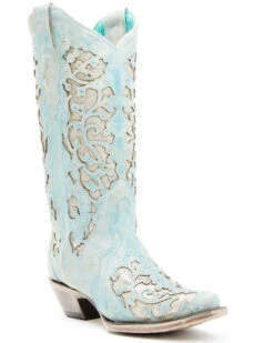 Corral Women's Glitter Inlay Western Boots - Snip Toe